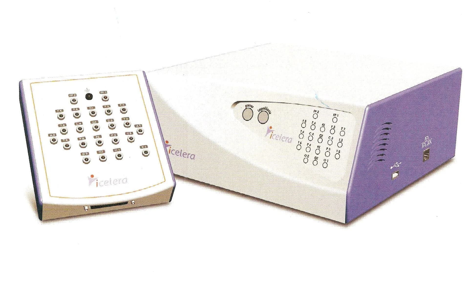 A digital electroencephalography (EEG) recording device used to measure electrical activity in the brain