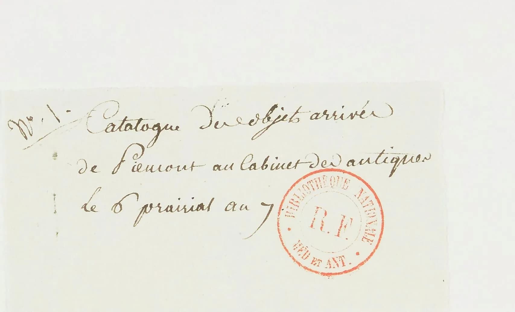 A handwritten archive document on paper