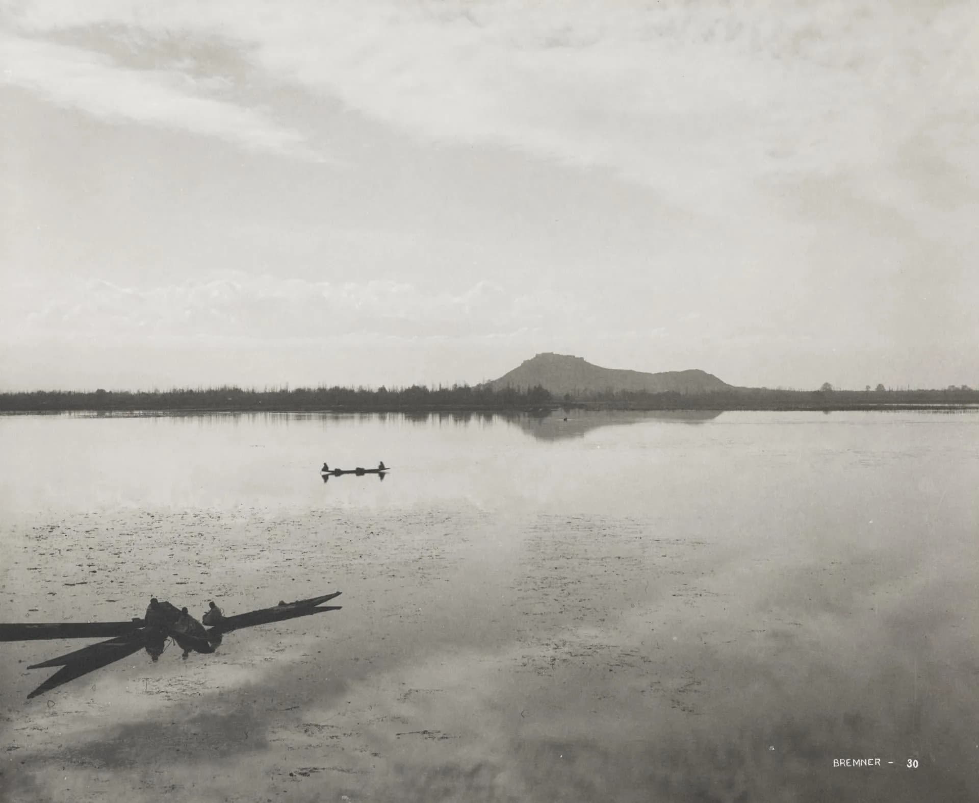 An 1886 photograph of the Dal river in Kashmir