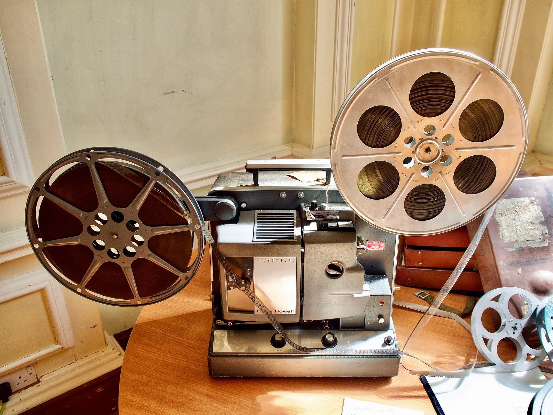 A vintage film projector