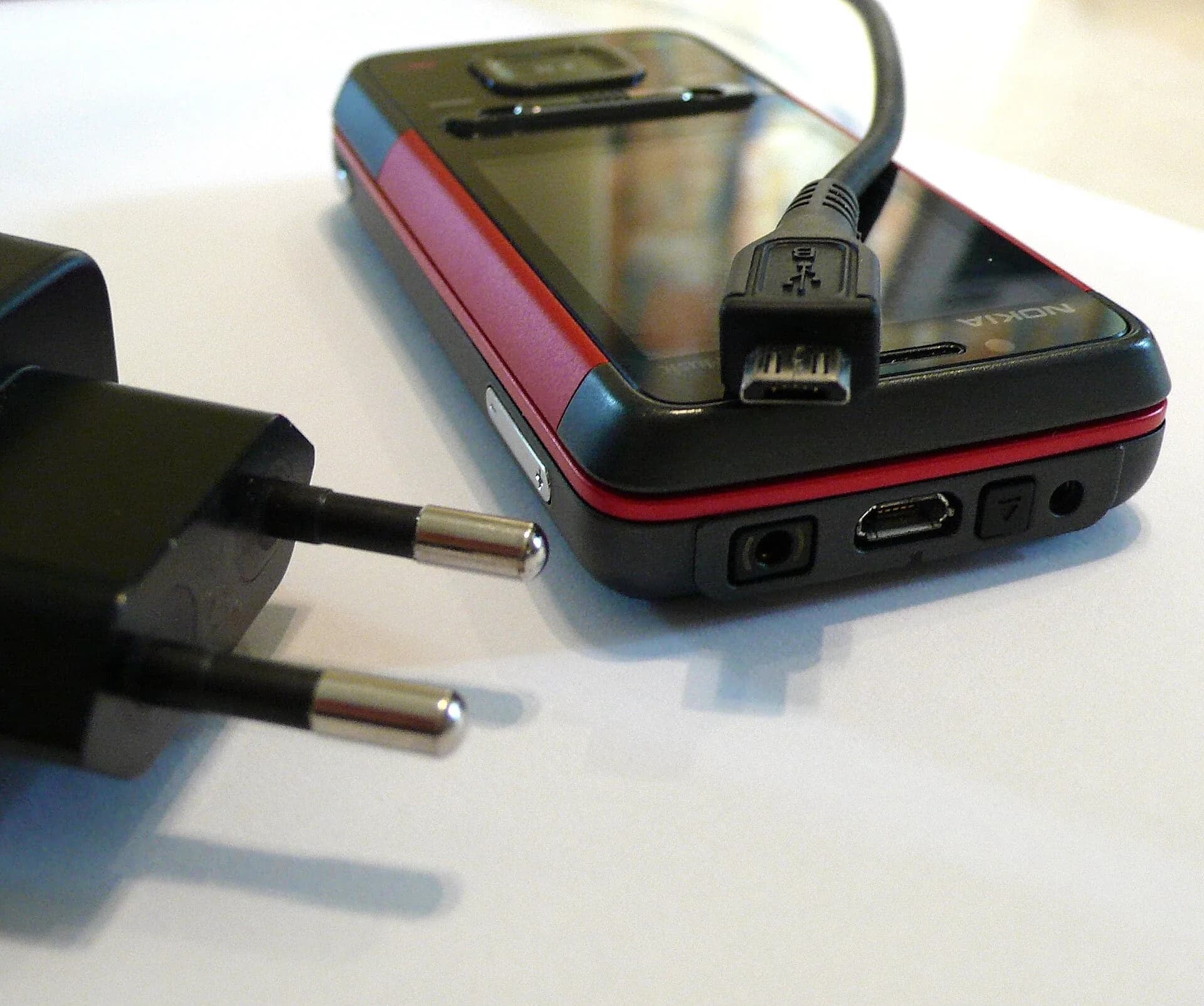 A phone charger with a cable