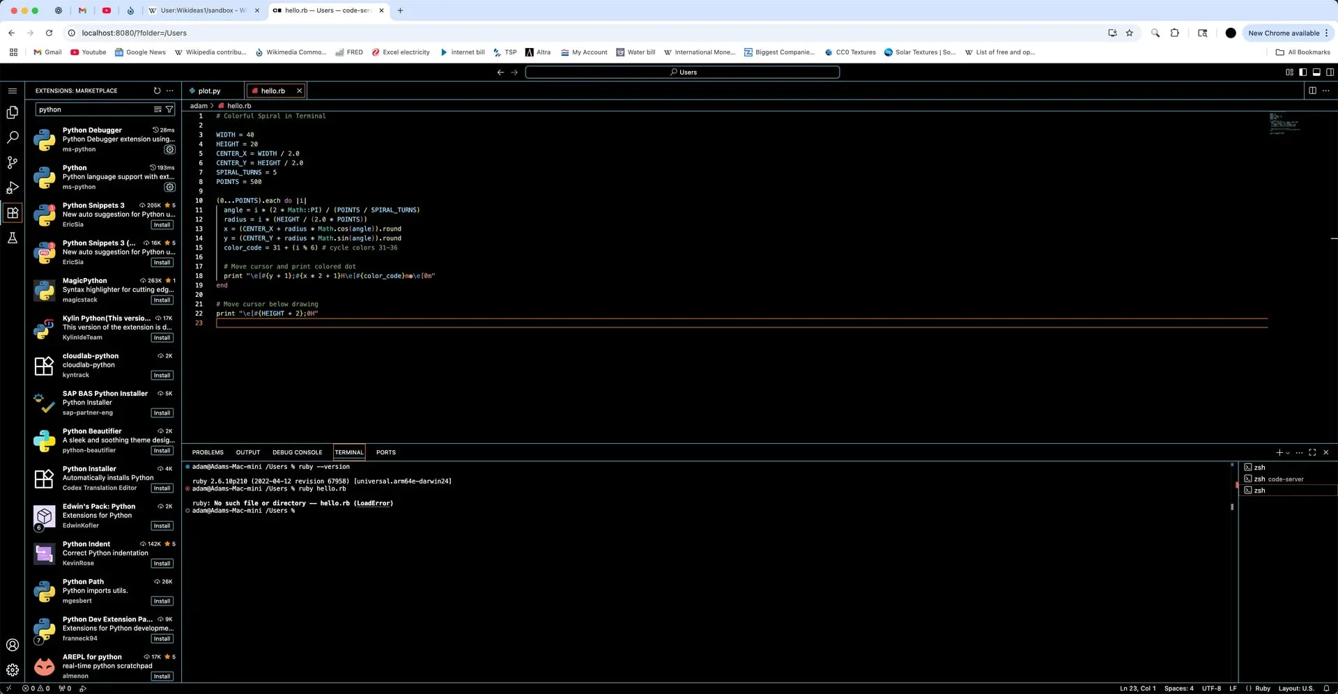 A computer screen showing lines of program code