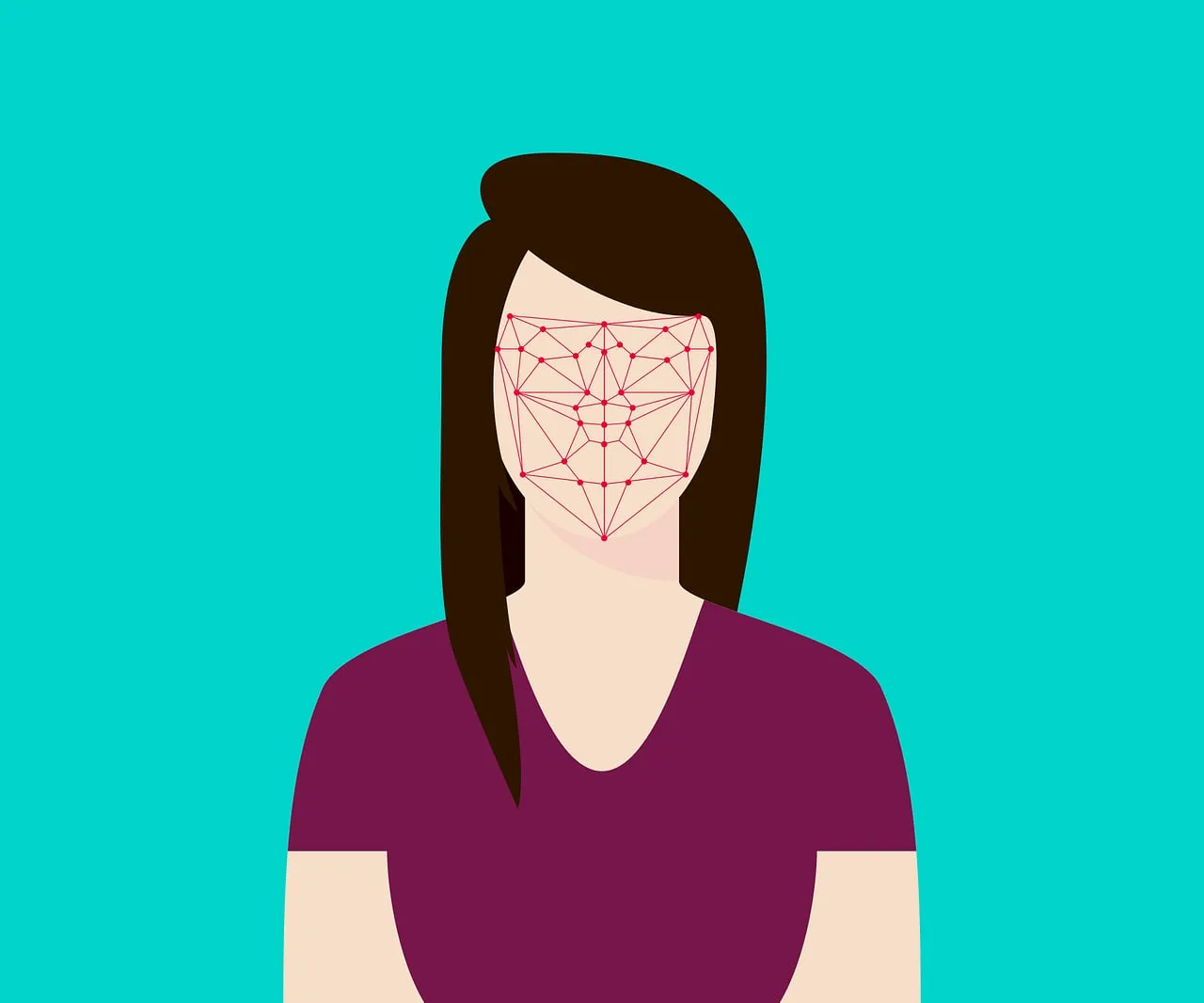 An illustration of a woman's face