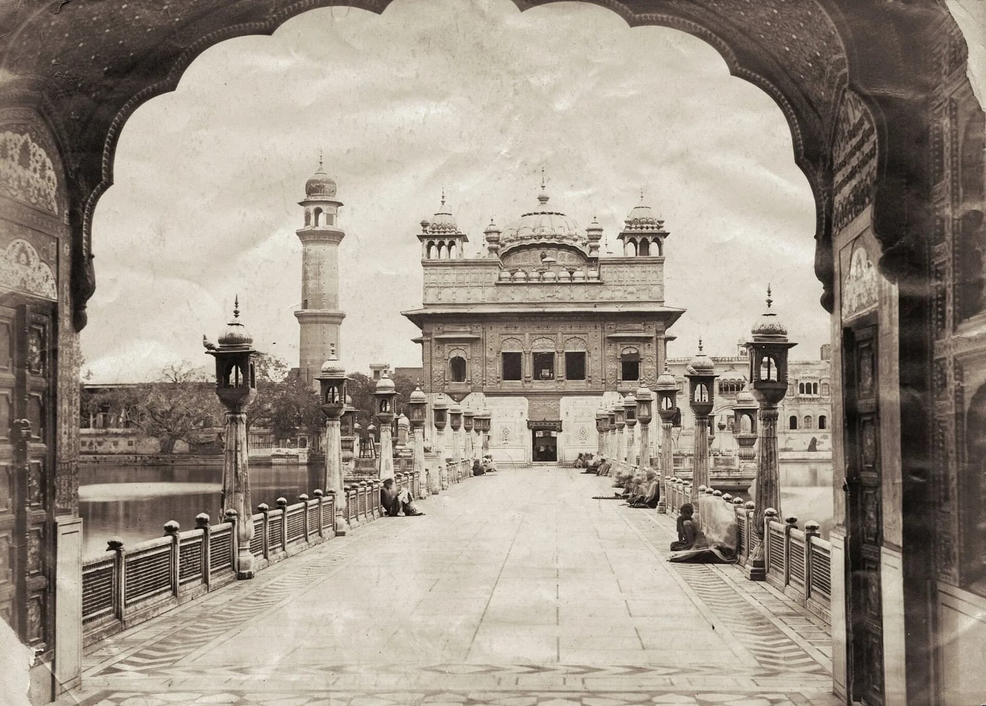 The walkway leading to the Golden Temple in Amritsar