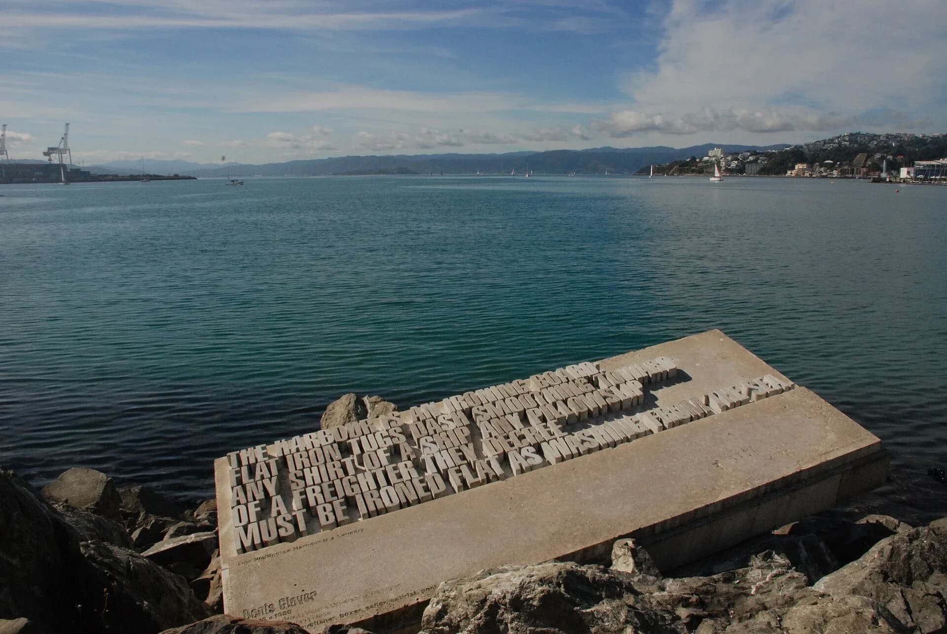 Wellington harbour on a clear day
