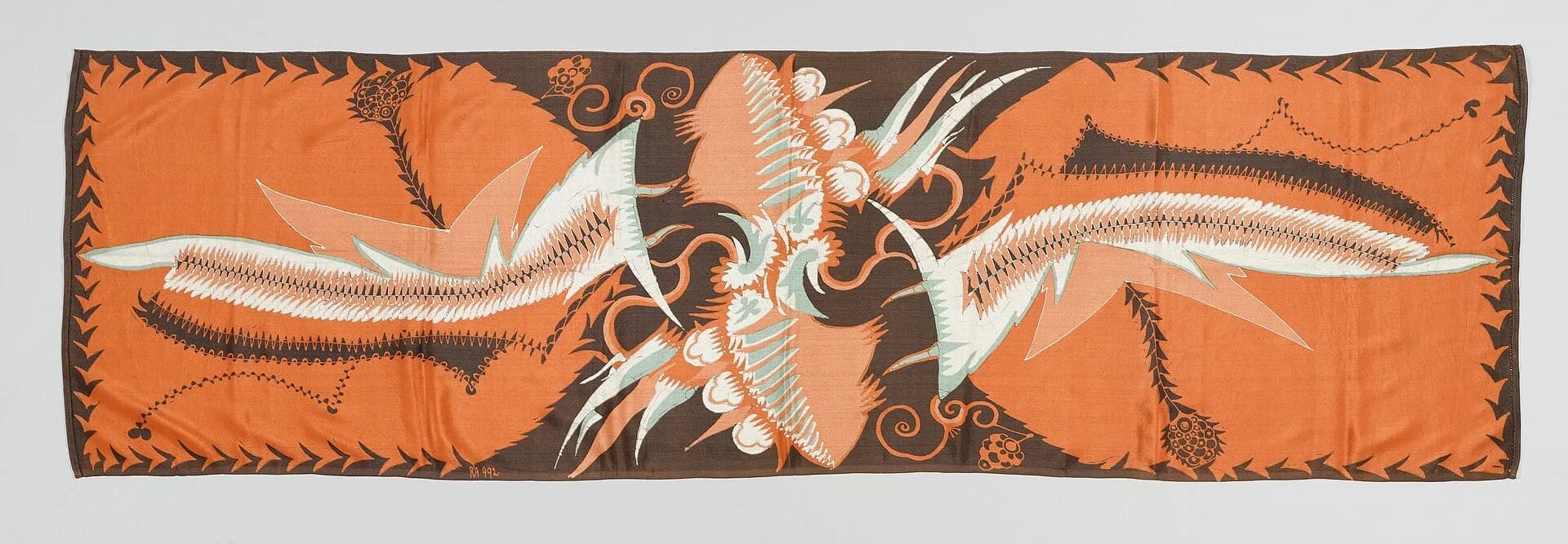 A patterned crepe georgette scarf