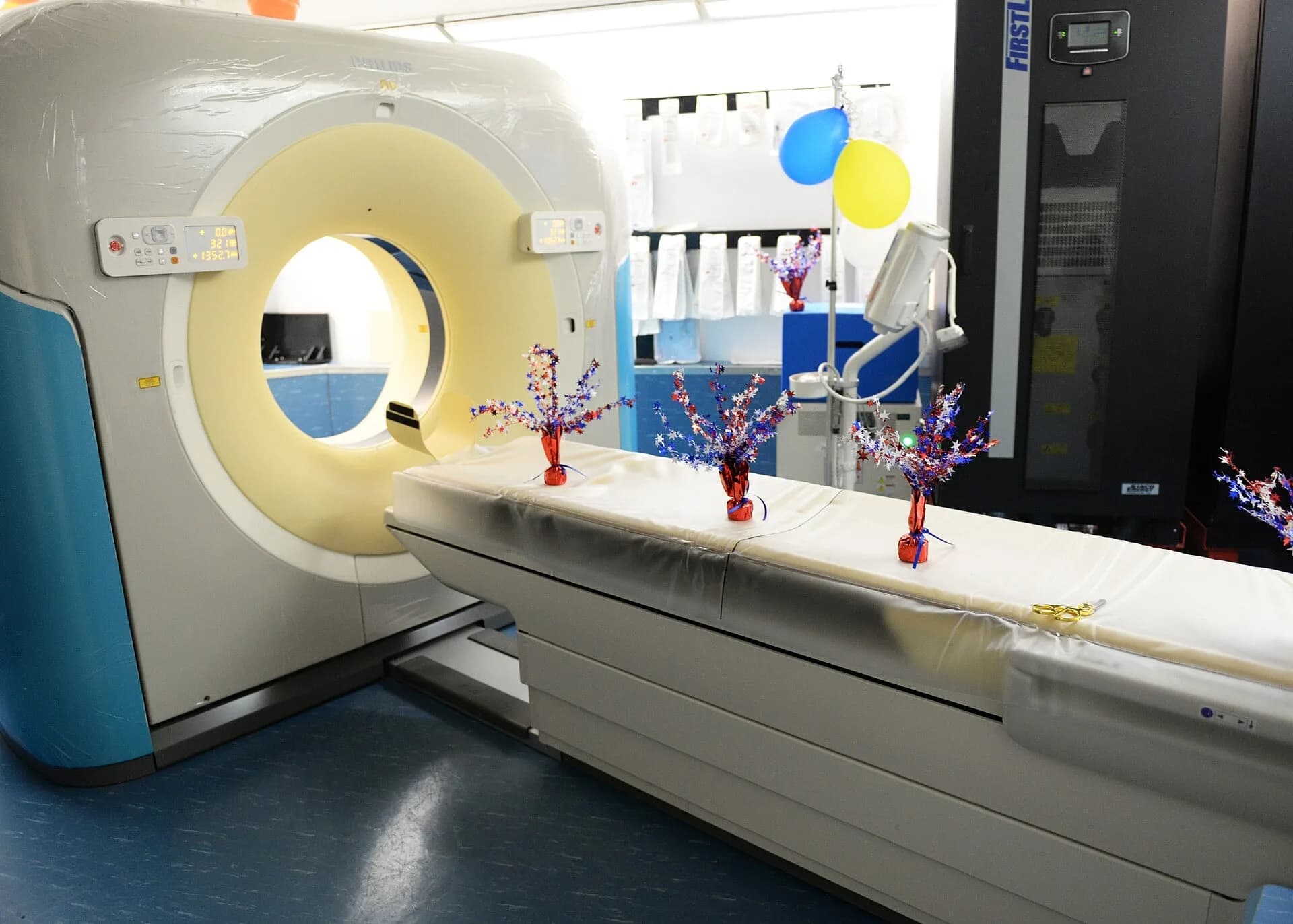 A CT scanner in a hospital